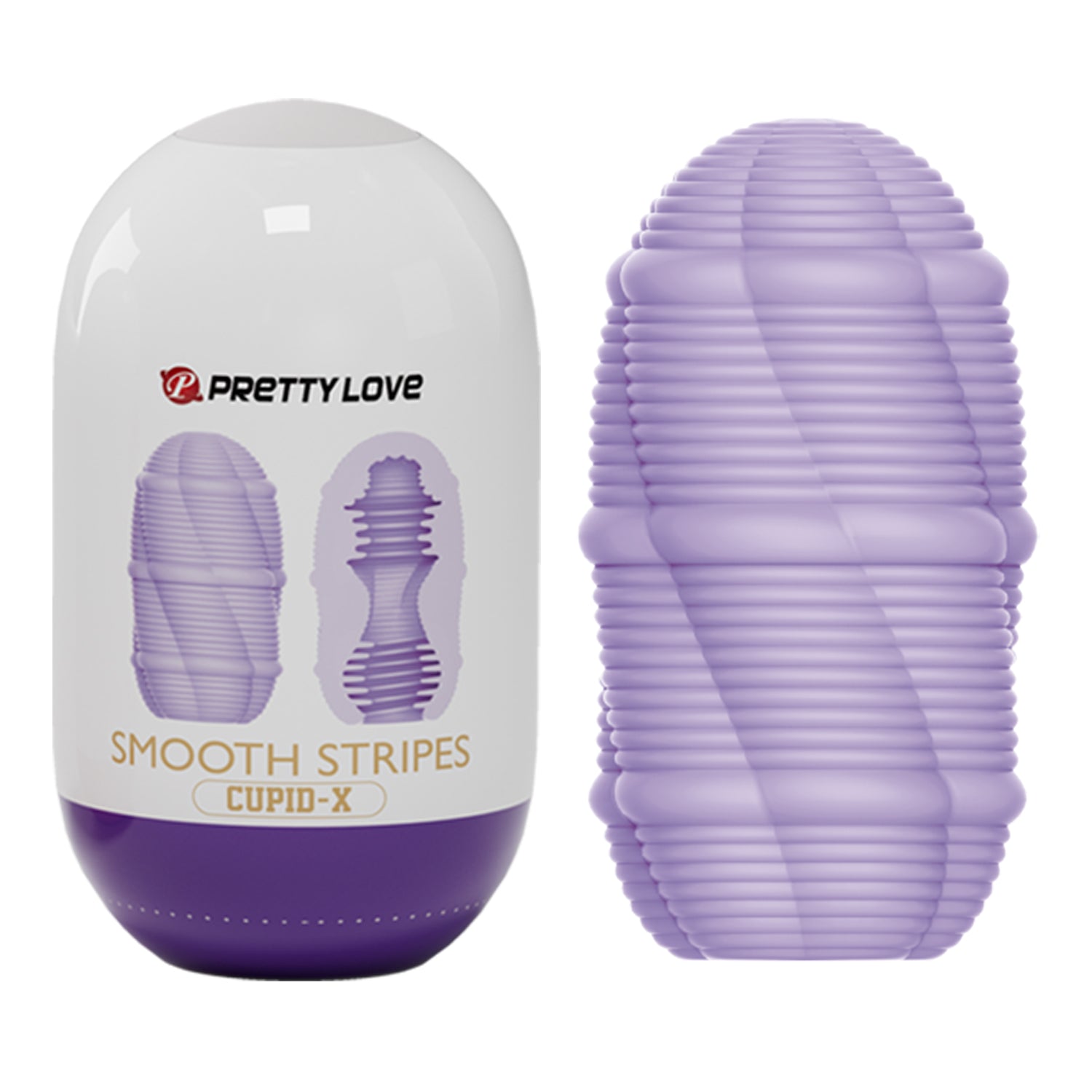 Masturbatore Smooth Stripes Cupid X - Pretty Love