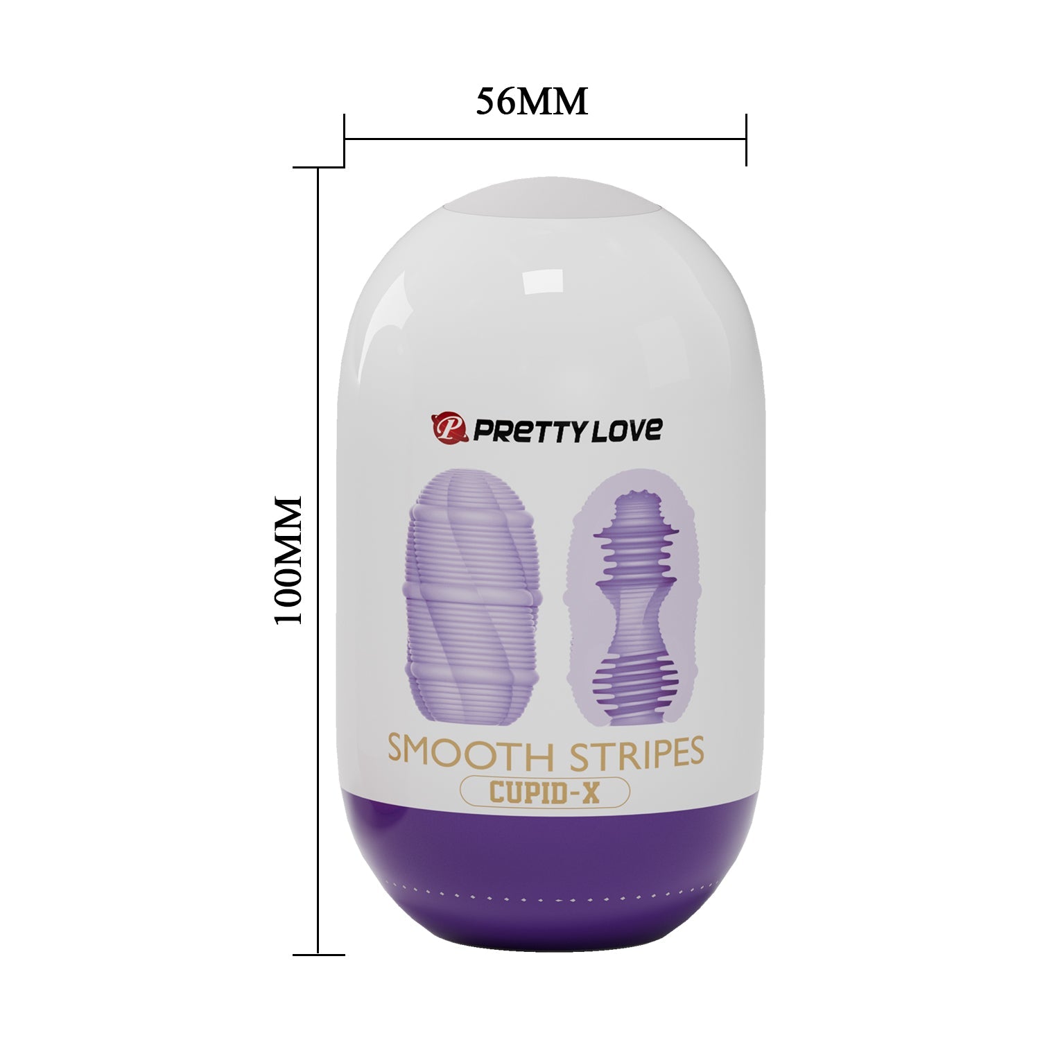Masturbatore Smooth Stripes Cupid X - Pretty Love