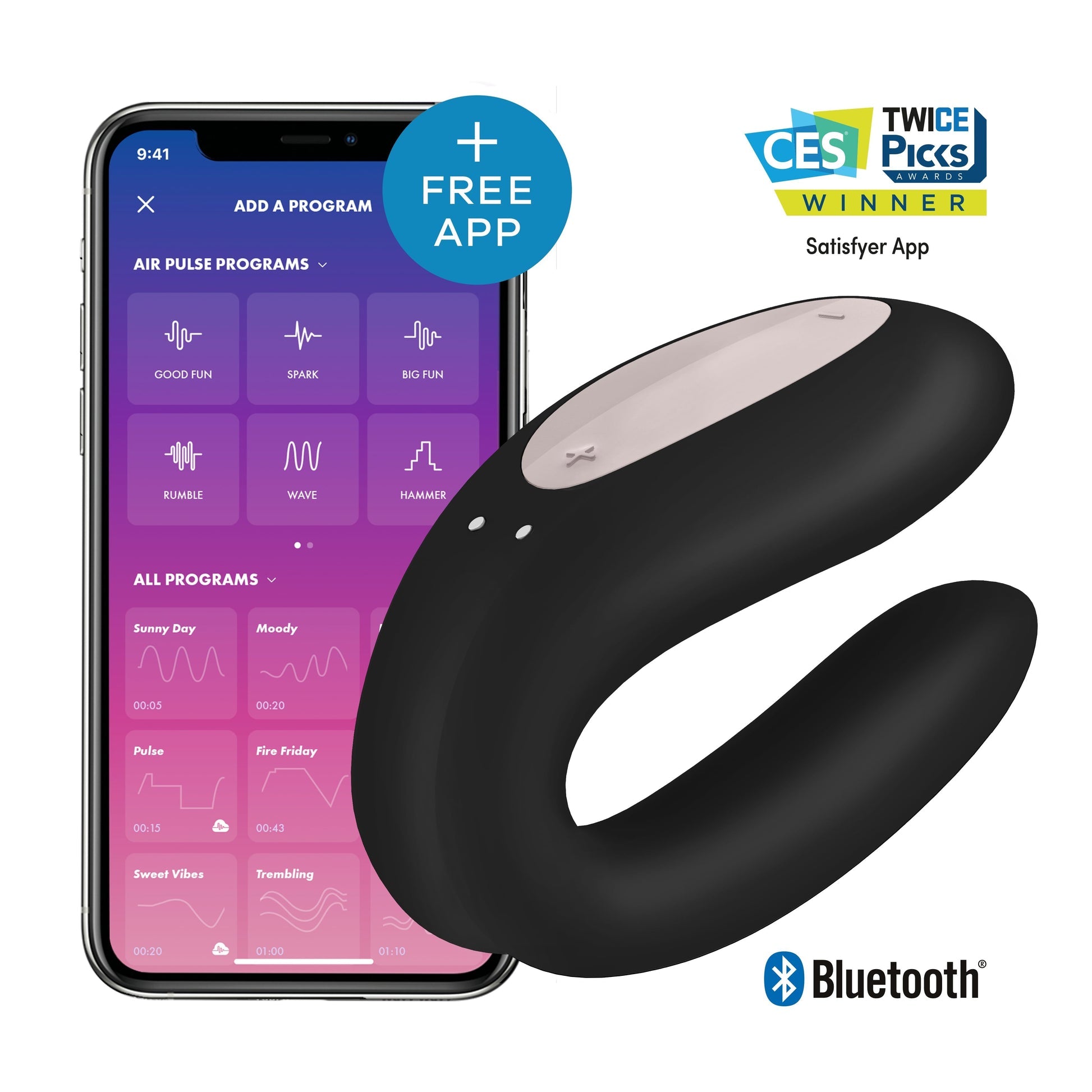 Vibratore per Coppia Double Joy con App - Satisfyer